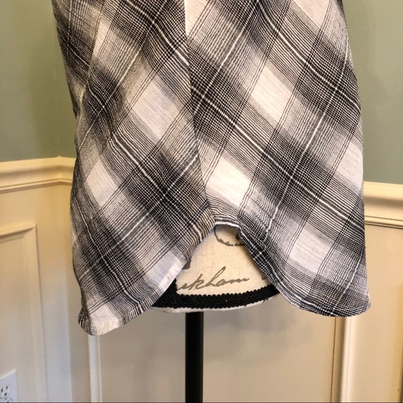 Lauren Ralph Lauren black/white plaid bellsleeves - Picture 7 of 11